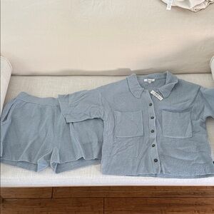 NWT Madewell Blue Two Piece Set